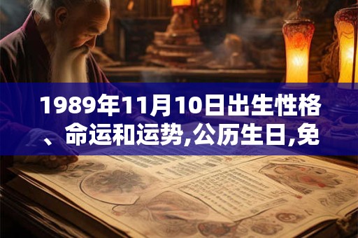 1989年11月10日出生性格、命运和运势,公历生日,免费算命 1989年11月10日出生性格、命运和运势,公历生日,免费算命