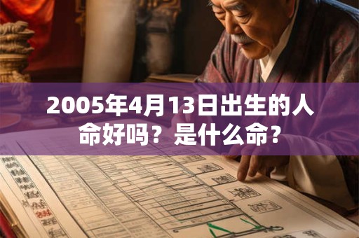 2005年4月13日出生的人命好吗?是什么命? 2005年4月13日出生的人命好吗?是什么命?