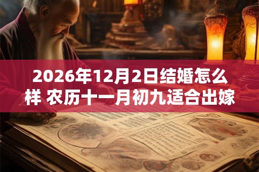 2026年12月2日结婚怎么样 农历十一月初九适合出嫁娶亲吗 2026年12月2日结婚怎么样 农历十一月初九适合出嫁娶亲吗