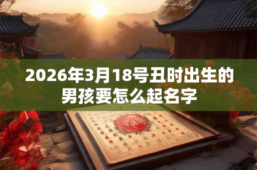 2026年3月18号丑时出生的男孩要怎么起名字 2026年3月18号丑时出生的男孩要怎么起名字