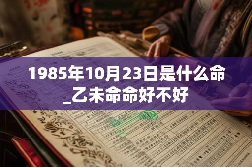 1985年10月23日是什么命_乙未命命好不好