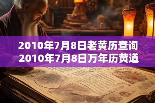 2010年7月8日老黄历查询 2010年7月8日万年历黄道吉日
