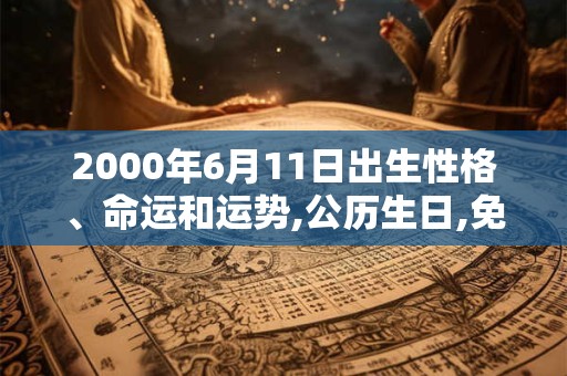 2000年6月11日出生性格、命运和运势,公历生日,免费算命