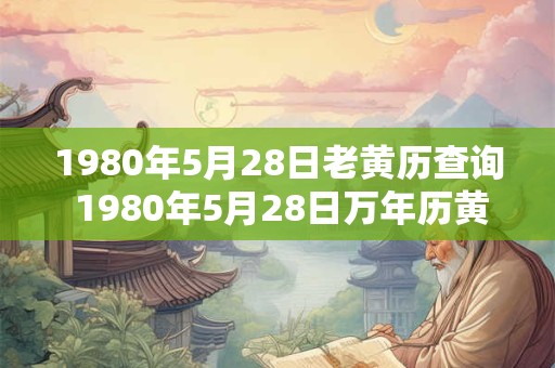 1980年5月28日老黄历查询 1980年5月28日万年历黄道吉日 1980年5月28日老黄历查询 1980年5月28日万年历黄道吉日