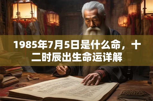 1985年7月5日是什么命,十二时辰出生命运详解 1985年7月5日是什么命,十二时辰出生命运详解