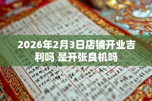 2026年2月3日店铺开业吉利吗 是开张良机吗
