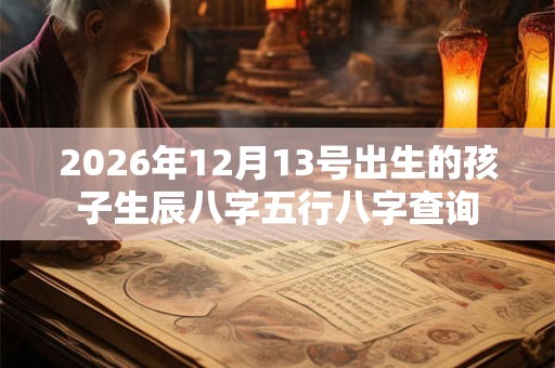 2026年12月13号出生的孩子生辰八字五行八字查询