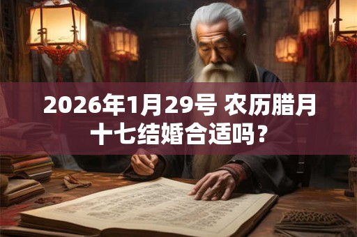 2026年1月29号 农历腊月十七结婚合适吗? 2026年1月29号 农历腊月十七结婚合适吗?