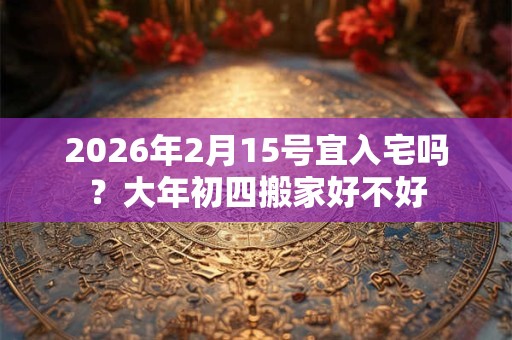 2026年2月15号宜入宅吗?大年初四搬家好不好 2026年2月15号宜入宅吗?大年初四搬家好不好