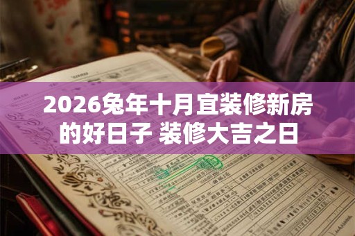 2026兔年十月宜装修新房的好日子 装修大吉之日 2026兔年十月宜装修新房的好日子 装修大吉之日