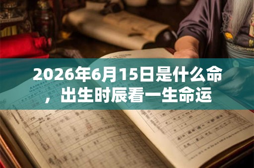 2026年6月15日是什么命,出生时辰看一生命运 2026年6月15日是什么命,出生时辰看一生命运