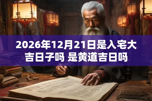 2026年12月21日是入宅大吉日子吗 是黄道吉日吗
