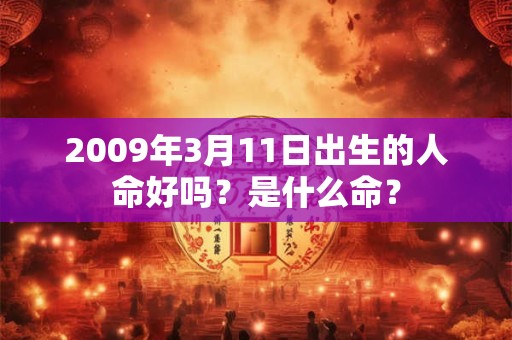 2009年3月11日出生的人命好吗?是什么命? 2009年3月11日出生的人命好吗?是什么命?