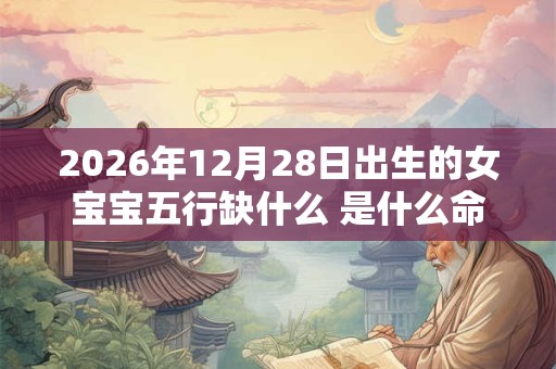 2026年12月28日出生的女宝宝五行缺什么 是什么命