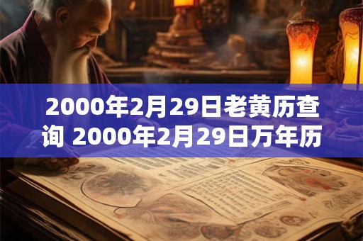 2000年2月29日老黄历查询 2000年2月29日万年历黄道吉日