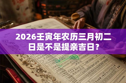 2026壬寅年农历三月初二日是不是提亲吉日？