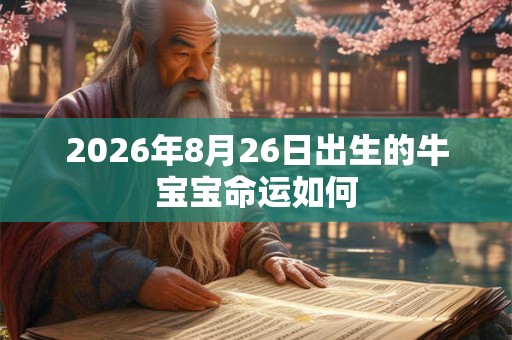 2026年8月26日出生的牛宝宝命运如何