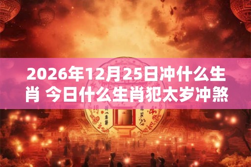 2026年12月25日冲什么生肖 今日什么生肖犯太岁冲煞查询: 2026年12月25日冲什么生肖 今日什么生肖犯太岁冲煞查询:
