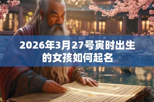 2026年3月27号寅时出生的女孩如何起名