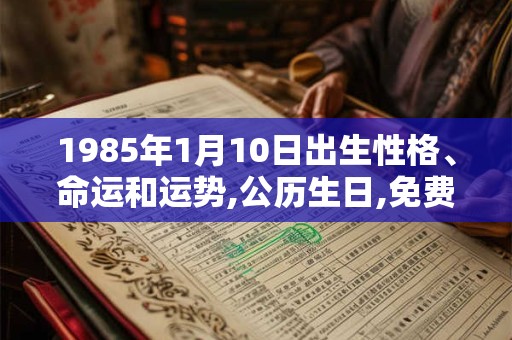 1985年1月10日出生性格、命运和运势,公历生日,免费算命 1985年1月10日出生性格、命运和运势,公历生日,免费算命