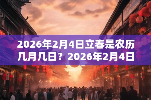 2026年2月4日立春是农历几月几日?2026年2月4日立春时间 2026年2月4日立春是农历几月几日?2026年2月4日立春时间