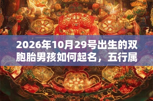 2026年10月29号出生的双胞胎男孩如何起名,五行属什么 2026年10月29号出生的双胞胎男孩如何起名,五行属什么
