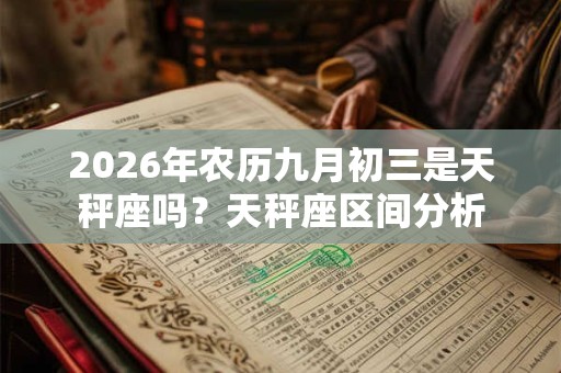 2026年农历九月初三是天秤座吗？天秤座区间分析