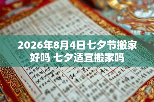 2026年8月4日七夕节搬家好吗 七夕适宜搬家吗