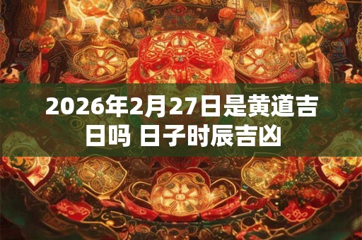 2026年2月27日是黄道吉日吗 日子时辰吉凶 2026年2月27日是黄道吉日吗 日子时辰吉凶