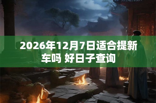 2026年12月7日适合提新车吗 好日子查询