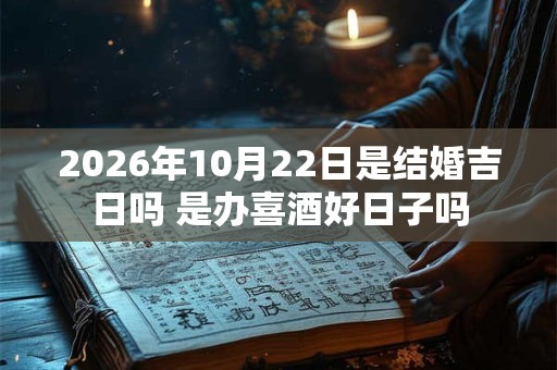2026年10月22日是结婚吉日吗 是办喜酒好日子吗 2026年10月22日是结婚吉日吗 是办喜酒好日子吗