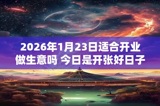 2026年1月23日适合开业做生意吗 今日是开张好日子吗