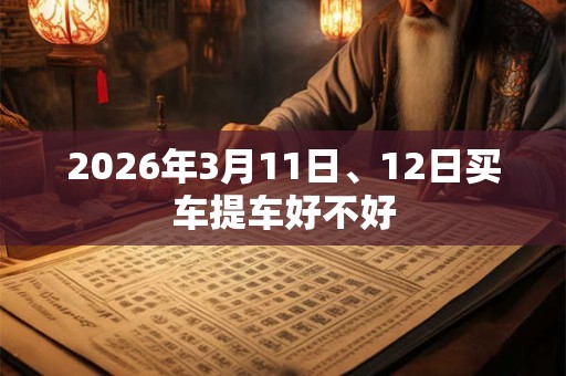 2026年3月11日、12日买车提车好不好