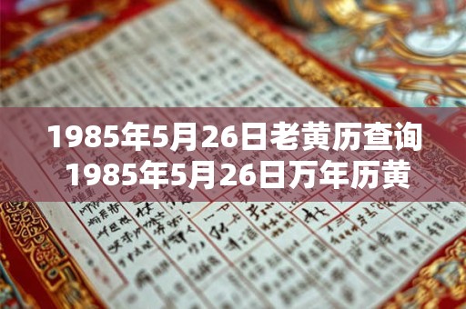 1985年5月26日老黄历查询 1985年5月26日万年历黄道吉日 1985年5月26日老黄历查询 1985年5月26日万年历黄道吉日