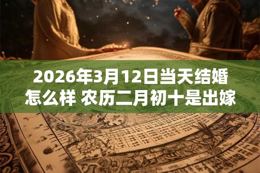 2026年3月12日当天结婚怎么样 农历二月初十是出嫁的吉日吗