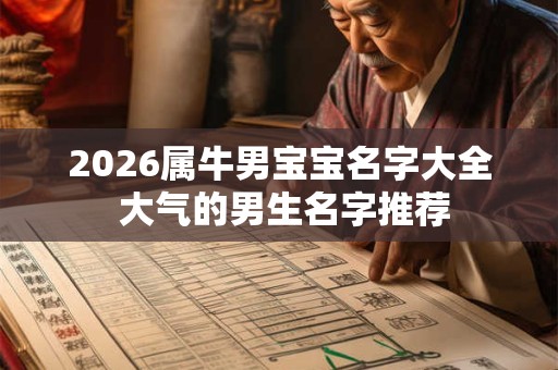 2026属牛男宝宝名字大全 大气的男生名字推荐 2026属牛男宝宝名字大全 大气的男生名字推荐