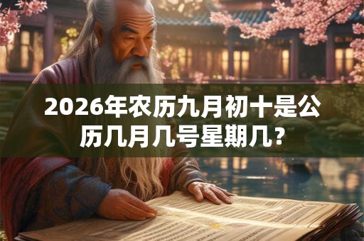 2026年农历九月初十是公历几月几号星期几? 2026年农历九月初十是公历几月几号星期几?