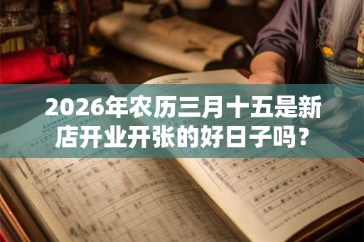 2026年农历三月十五是新店开业开张的好日子吗？