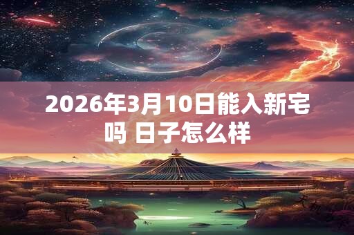 2026年3月10日能入新宅吗 日子怎么样