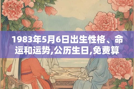 1983年5月6日出生性格、命运和运势,公历生日,免费算命