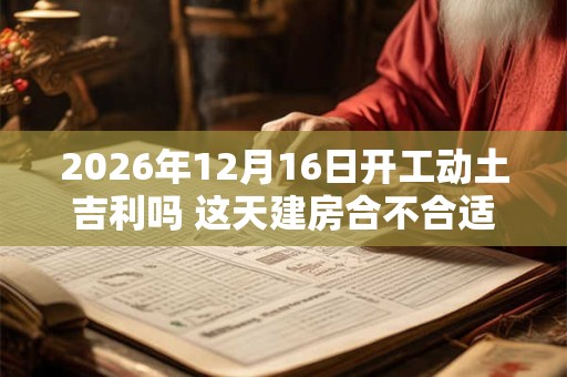 2026年12月16日开工动土吉利吗 这天建房合不合适