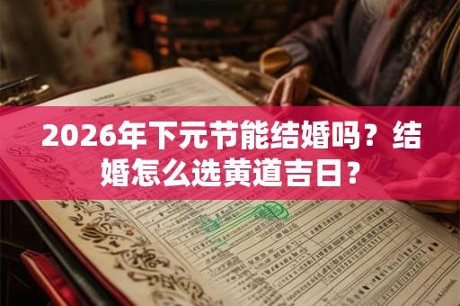 2026年下元节能结婚吗?结婚怎么选黄道吉日? 2026年下元节能结婚吗?结婚怎么选黄道吉日?
