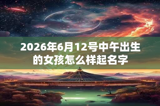 2026年6月12号中午出生的女孩怎么样起名字