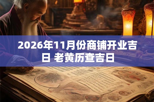 2026年11月份商铺开业吉日 老黄历查吉日