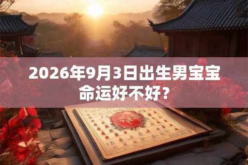 2026年9月3日出生男宝宝命运好不好？