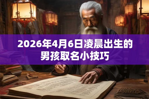 2026年4月6日凌晨出生的男孩取名小技巧 2026年4月6日凌晨出生的男孩取名小技巧
