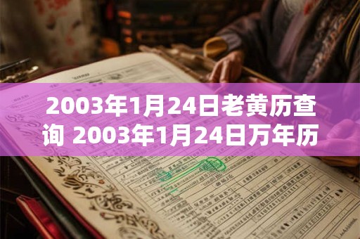 2003年1月24日老黄历查询 2003年1月24日万年历黄道吉日