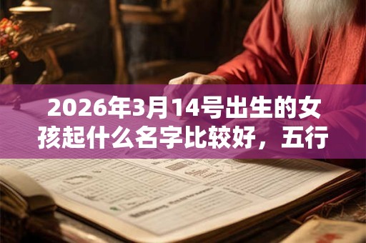 2026年3月14号出生的女孩起什么名字比较好，五行属什么