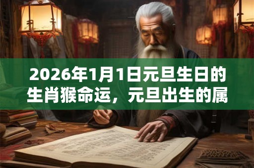 2026年1月1日元旦生日的生肖猴命运，元旦出生的属猴人运势好吗？