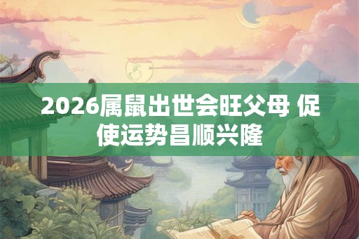 2026属鼠出世会旺父母 促使运势昌顺兴隆